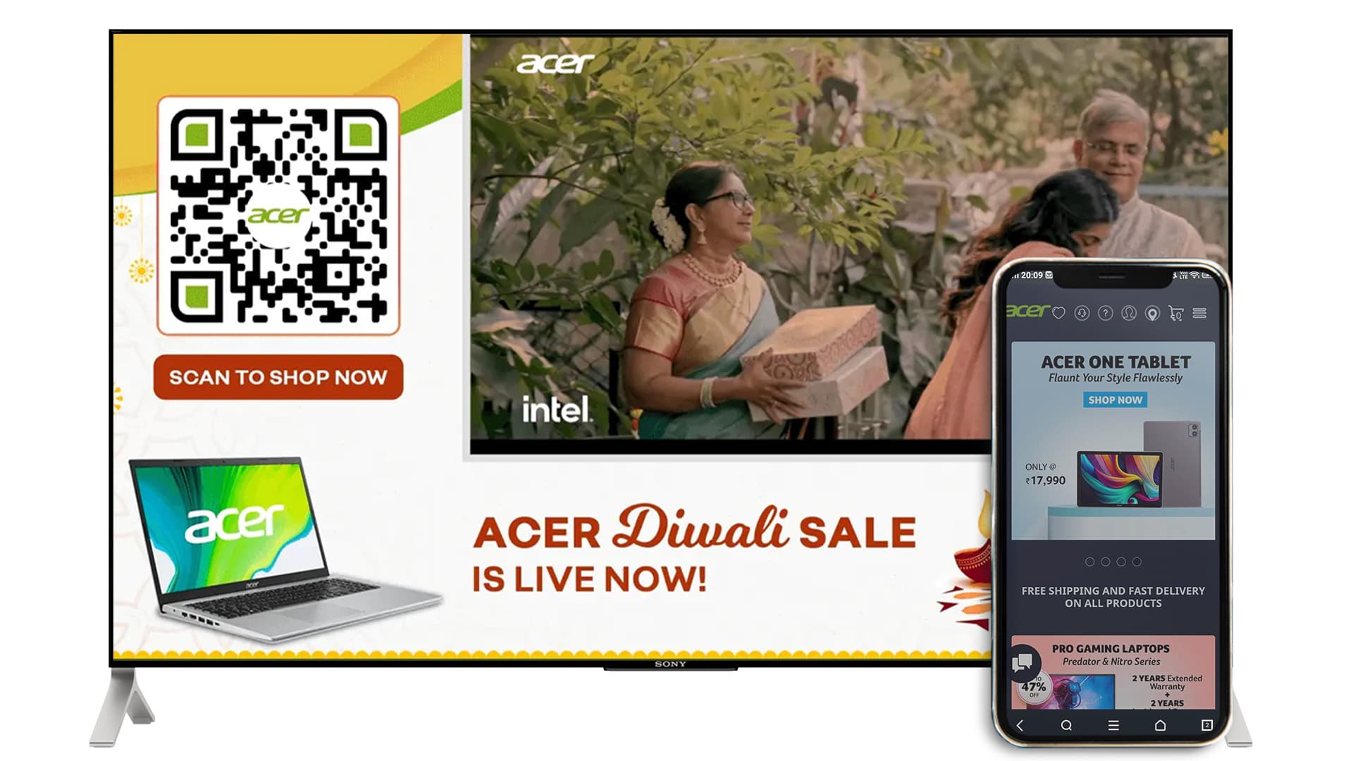 Acer's Diwali Sale Campaign Fueled By The Unstoppable Power Of VDO.AI's CTV & OTT Ads