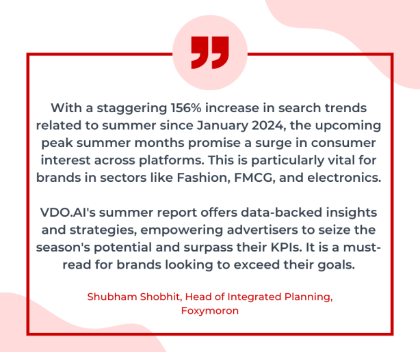 Q2 Advertising Quote by Shubham Shobhit- head of integrated planning Foxymoron